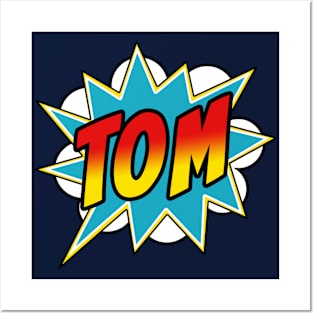 Boys Tom Name Superhero Comic Book Posters and Art